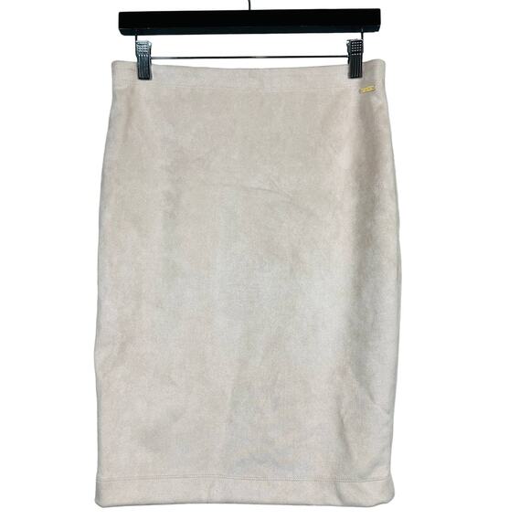 NEW! Elie Tahari Pencil Skirt Rose Pink Soft Stretch Elastic Waist - M - Picture 1 of 4